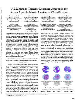 A Multistage Transfer Learning Approach For Acute Lymphoblastic