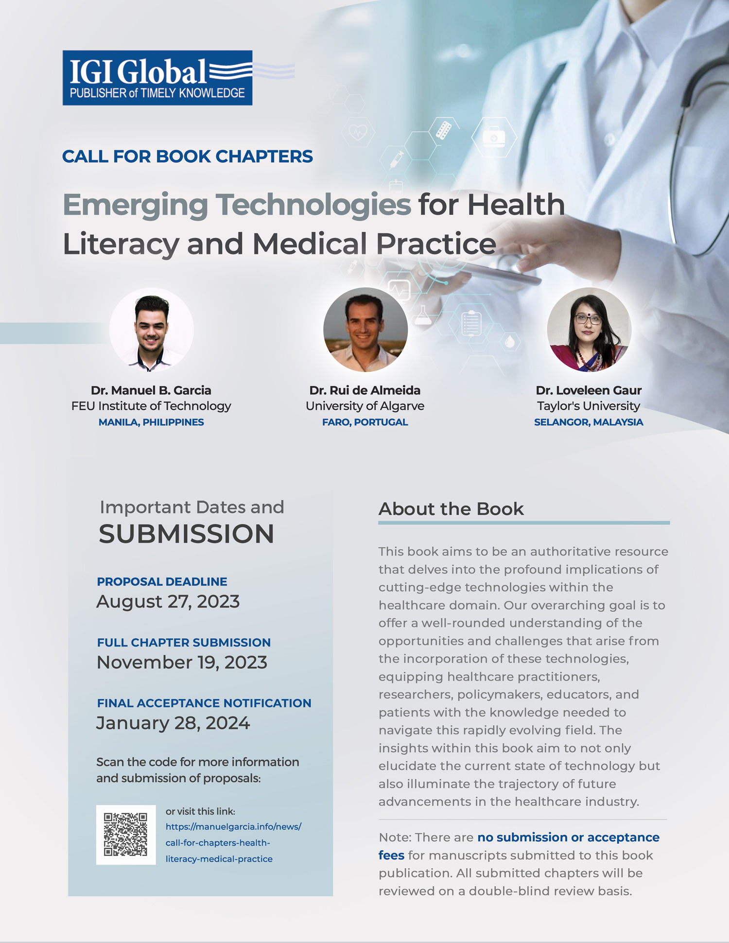 Call for Chapters: Emerging Technologies for Health Literacy and Medical Practice