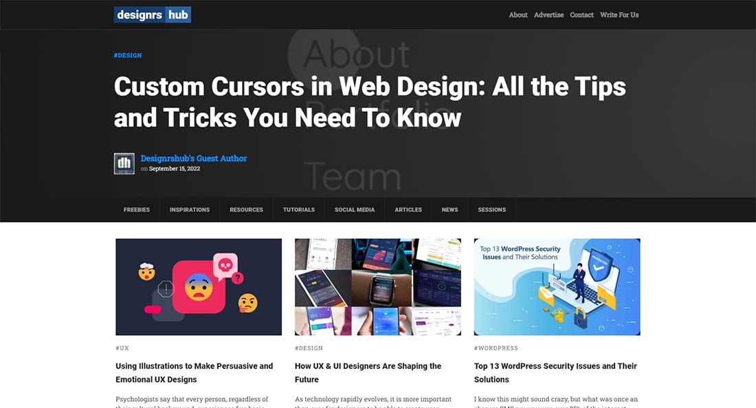 Designrshub, the blog I ran for more than a decade. The website is no longer active, but many of the lessons it taught me about SEO and online discoverability stayed with me.