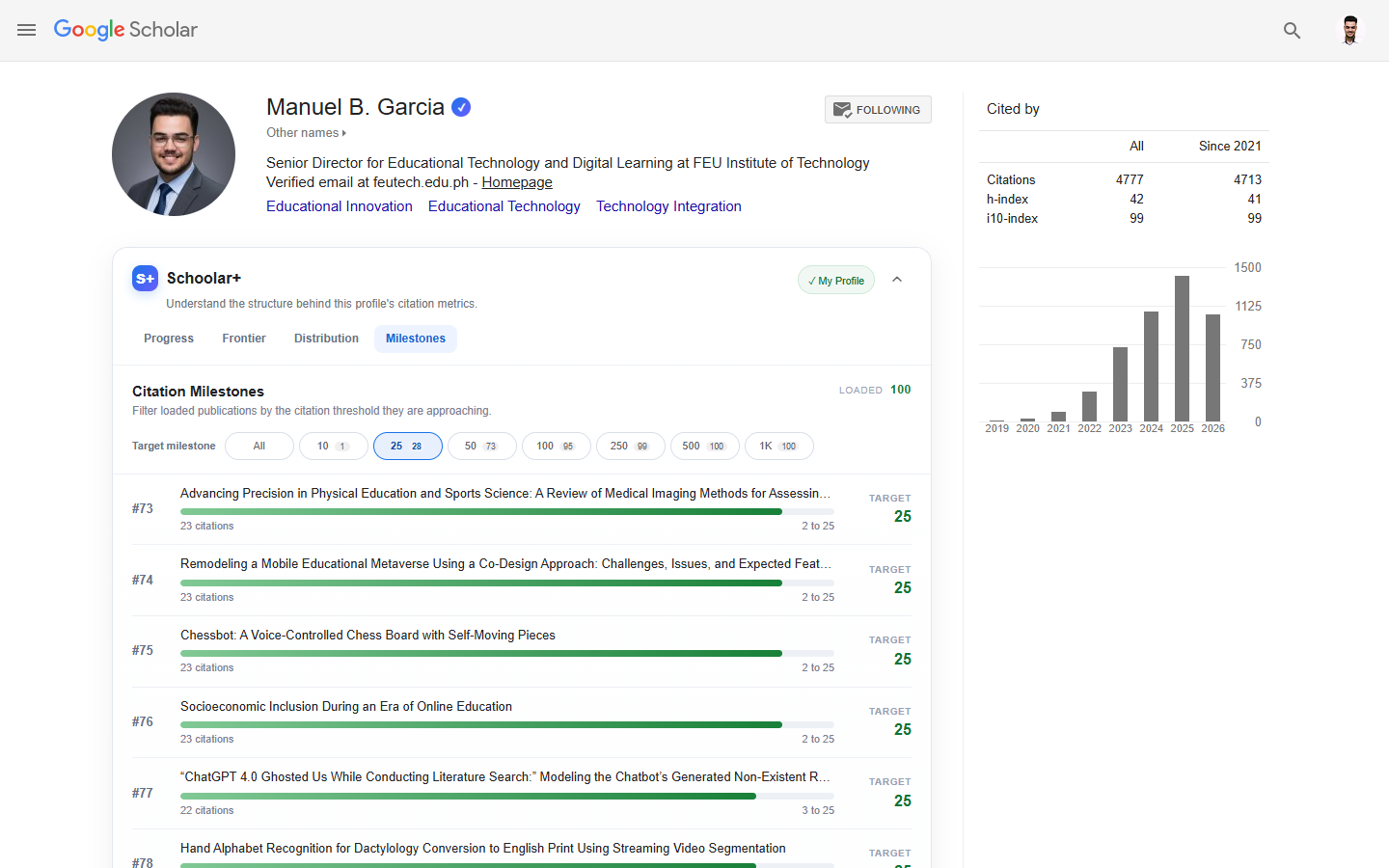 Schoolar+ Dashboard